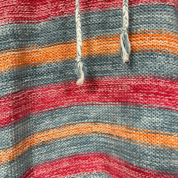 Beautiful Multi-Color Stripe Loose Knit Sweater , L - Picture 3 of 8